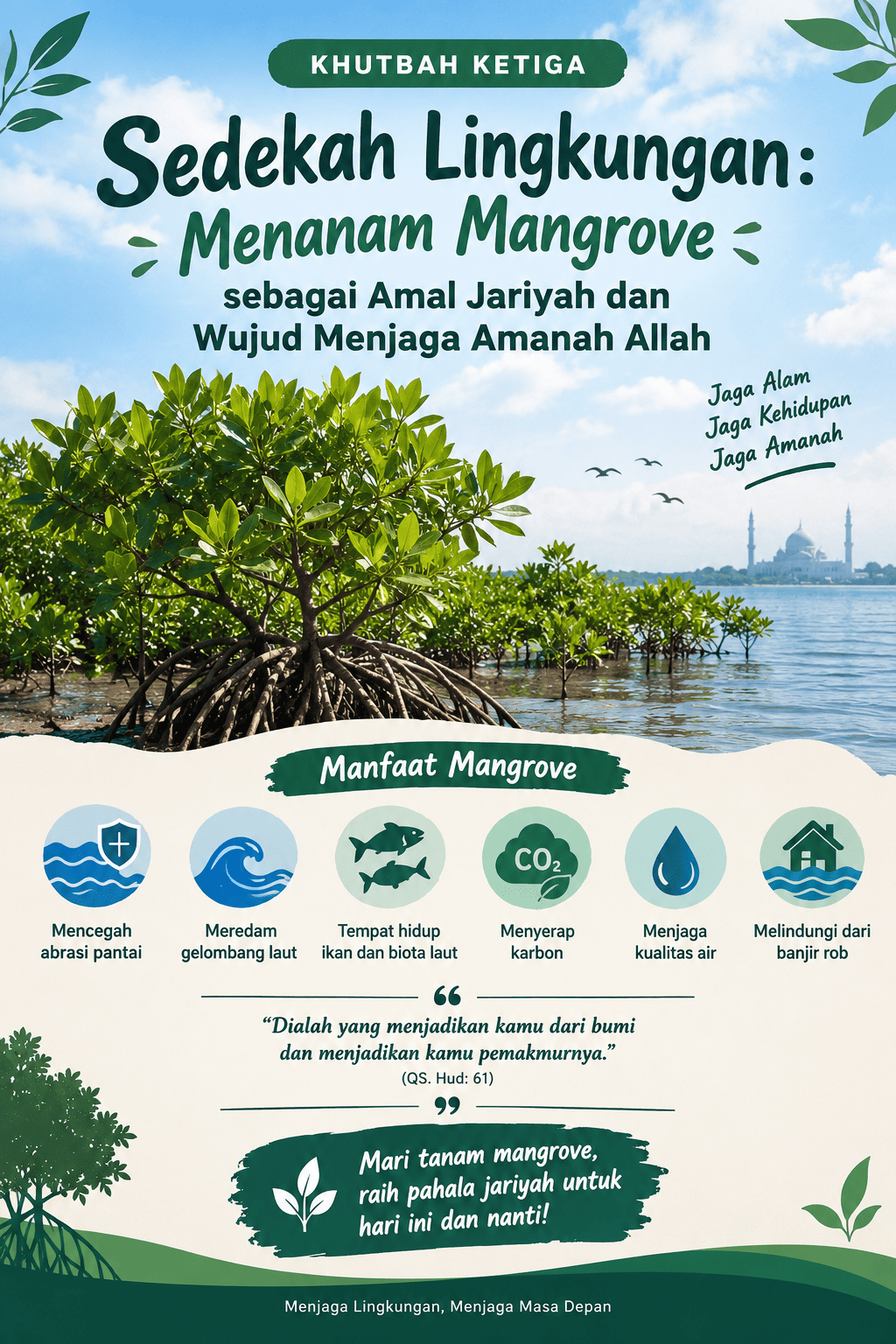 Menanam Mangrove sebagai Amal Jariyah dan Wujud Menjaga Amanah Allah